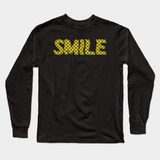 Word Smile With Smiley Face Pattern Inside Long Sleeve T-Shirt